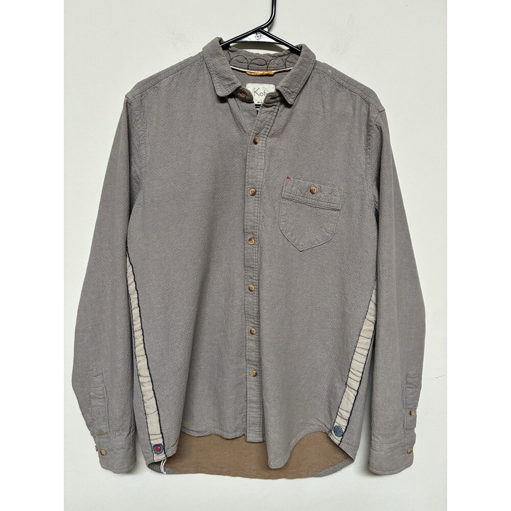 Koto Urban Outfitters Button Up Shirt Size M Gray Taupe Textured Outdoor Western